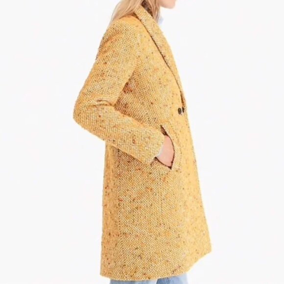 J. Crew Yellow Tweed Coat - Picture 13 of 14